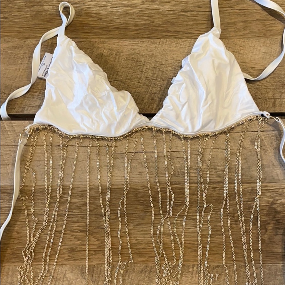 White Beach Bunny Bikini Top
